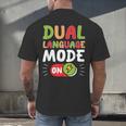 Dual Language Teacher Bilingual Teacher Men's Back Print T-Shirt, gift for family, gift for coworker