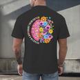 Dyslexia Different Perspective Reading Brain Floral Teacher Men's Back Print T-Shirt, gift for family, gift for coworker