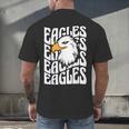 Eagles School Sports Fan Team Spirit Teacher Parent Student Men's Back Print T-Shirt, gift for family, gift for coworker