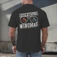 Educational Wingman Assisting Teacher Teaching Assistant Men's Back Print T-Shirt, gift for family, gift for coworker