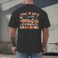 Fall In Love With Learning Autumn Teacher Thanksgiving Men's Back Print T-Shirt, gift for family, gift for coworker Fall In Love With Learning Autumn Teacher Thanksgiving Men's Back Print T-Shirt, gift for family, gift for coworker