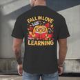 Fall In Love With Learning Pumpkin Thanksgiving Teacher Fall Men's Back Print T-Shirt, gift for family, gift for coworker Fall In Love With Learning Pumpkin Thanksgiving Teacher Fall Men's Back Print T-Shirt, gift for family, gift for coworker