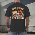 Fall In Love With Learning Shirt Autumn Thanksgiving Teacher Men's Back Print T-Shirt, gift for family, gift for coworker