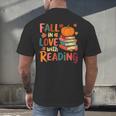 Fall In Love With Reading Autumn Thanksgiving Shirt Teacher Men's Back Print T-Shirt, gift for family, gift for coworker Fall In Love With Reading Autumn Thanksgiving Shirt Teacher Men's Back Print T-Shirt, gift for family, gift for coworker