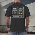 First Caffeinate Then Educate I Am Earning A Break Teacher Men's Back Print T-Shirt, gift for family, gift for coworker First Caffeinate Then Educate I Am Earning A Break Teacher Men's Back Print T-Shirt, gift for family, gift for coworker