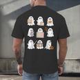 Ghost Speech Therapy Teacher Spooky Season Halloween Men's Back Print T-Shirt, gift for family, gift for coworker