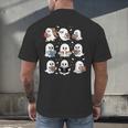 Ghosts With Books Library Halloween Men Women Kids Teacher Men's Back Print T-Shirt, gift for family, gift for coworker