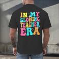 In My Glowing Teacher Era Groovy Colorful Bright Men's Back Print T-Shirt, gift for family, gift for coworker In My Glowing Teacher Era Groovy Colorful Bright Men's Back Print T-Shirt, gift for family, gift for coworker