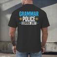 Grammar Police Comma Unit English Teacher Grammar Teacher For Men Women Men's Back Print T-Shirt, gift for family, gift for coworker