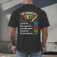 Growth Mindset Teacher Power Of Yet Inspirational Men's Back Print T-Shirt, gift for family, gift for coworker Growth Mindset Teacher Power Of Yet Inspirational Men's Back Print T-Shirt, gift for family, gift for coworker