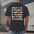 Halloween Alphabet ABCs Learning Kindergarten Teacher Men Women Kids Men's Back Print T-Shirt, gift for family, gift for coworker Halloween Alphabet ABCs Learning Kindergarten Teacher Men Women Kids Men's Back Print T-Shirt, gift for family, gift for coworker