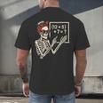 Halloween Math Teacher Skeleton Six Seven Meme Brainrot Men's Back Print T-Shirt, gift for family, gift for coworker