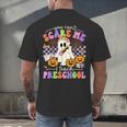Halloween Teacher You Can't Scare Me I Teach Preschool Men's Back Print T-Shirt, gift for family, gift for coworker Halloween Teacher You Can't Scare Me I Teach Preschool Men's Back Print T-Shirt, gift for family, gift for coworker