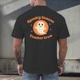 Halloween Teacher Crew Spooky Season Retro Ghost Men's Back Print T-Shirt, gift for family, gift for coworker