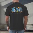 Hanukkah Leopard Plaid Teacher Chanukah Jewish Women Men Men's Back Print T-Shirt, gift for family, gift for coworker