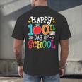 Happy 100th Day Of School Teachers 100 Days Of School Kids Men's Back Print T-Shirt, gift for family, gift for coworker