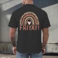 Happy Fri-Yay Friday Lovers Fun Teacher Leopard Rainbow Men Women Girls Kids Men's Back Print T-Shirt, gift for family, gift for coworker Happy Fri-Yay Friday Lovers Fun Teacher Leopard Rainbow Men Women Girls Kids Men's Back Print T-Shirt, gift for family, gift for coworker