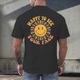 Happy To See Your Face Retro Happy Teacher Back To School Men's Back Print T-Shirt, gift for family, gift for coworker