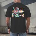 Hello Pre-K Pencil Teacher Student Tie Dye Men's Back Print T-Shirt, gift for family, gift for coworker Hello Pre-K Pencil Teacher Student Tie Dye Men's Back Print T-Shirt, gift for family, gift for coworker