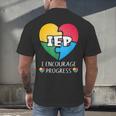 IEP I Encourage Progress Special Education School Teacher Men's Back Print T-Shirt, gift for family, gift for coworker