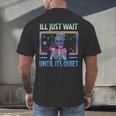 I'Ll Just Wait Until It's Quiet Skeleton Messy Bun Teacher Men's Back Print T-Shirt, gift for family, gift for coworker I'Ll Just Wait Until It's Quiet Skeleton Messy Bun Teacher Men's Back Print T-Shirt, gift for family, gift for coworker