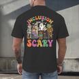Inclusion Isnt Scary Halloween Skeleton Ghost Sped Teacher Men's Back Print T-Shirt, gift for family, gift for coworker Inclusion Isnt Scary Halloween Skeleton Ghost Sped Teacher Men's Back Print T-Shirt, gift for family, gift for coworker