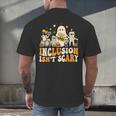 Inclusion Isn't Scary Mummy Boo Ghost Halloween SLP Teacher Men's Back Print T-Shirt, gift for family, gift for coworker Inclusion Isn't Scary Mummy Boo Ghost Halloween SLP Teacher Men's Back Print T-Shirt, gift for family, gift for coworker