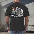 Inclusion Isn't Scary SLP Halloween Costume Sped Teacher Men's Back Print T-Shirt, gift for family, gift for coworker Inclusion Isn't Scary SLP Halloween Costume Sped Teacher Men's Back Print T-Shirt, gift for family, gift for coworker