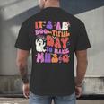 It's a Bootiful Day To Make Music Halloween Music Teacher Men's Back Print T-Shirt, gift for family, gift for coworker