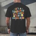 Its A Good Day To Teach Tiny Musicians Music Teacher Flower Men's Back Print T-Shirt, gift for family, gift for coworker Its A Good Day To Teach Tiny Musicians Music Teacher Flower Men's Back Print T-Shirt, gift for family, gift for coworker