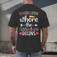Kindergarten Where The Adventure Begins Shirt Children's Teacher Men's Back Print T-Shirt, gift for family, gift for coworker