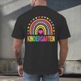 Kindergarten Rainbow Girls Boys Teacher Team Kinder Squad Men's Back Print T-Shirt, gift for family, gift for coworker Kindergarten Rainbow Girls Boys Teacher Team Kinder Squad Men's Back Print T-Shirt, gift for family, gift for coworker