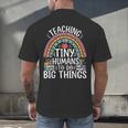 Kindergarten Teacher Tiny Humans Pre-School Teacher Men's Back Print T-Shirt, gift for family, gift for coworker