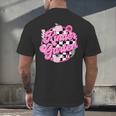 Kindergarten Teacher Women Checkered First Day Of School Men's Back Print T-Shirt, gift for family, gift for coworker