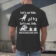 Let's Eat Kids Fun Dinosaurs Grammar Teacher Men's Back Print T-Shirt, gift for family, gift for coworker
