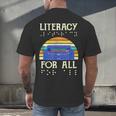Literacy For All Visually Impaired Braille Teacher The Blind Men's Back Print T-Shirt, gift for family, gift for coworker