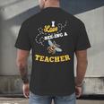 I Love Bee-Ing A Teacher Honey Bee Job Profession Men's Back Print T-Shirt, gift for family, gift for coworker