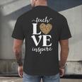 Love Leopard Print Teacher Cheetah School Inspire Teach Men's Back Print T-Shirt, gift for family, gift for coworker