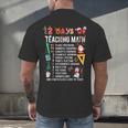 Math Teacher Christmas 12 Days Of Teaching Math Christmas Men's Back Print T-Shirt, gift for family, gift for coworker