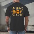 Math Teacher Ghost Shirt Cute Spooky Teacher Halloween Men's Back Print T-Shirt, gift for family, gift for coworker