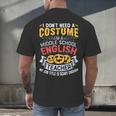 Middle School English Teacher Halloween Costume For Men Women Men's Back Print T-Shirt, gift for family, gift for coworker Middle School English Teacher Halloween Costume For Men Women Men's Back Print T-Shirt, gift for family, gift for coworker