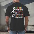 Music Teacher Kid National Hispanic Heritage Month Men's Back Print T-Shirt, gift for family, gift for coworker Music Teacher Kid National Hispanic Heritage Month Men's Back Print T-Shirt, gift for family, gift for coworker