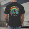 Musical Teacher Teaching Music Is My Jam Rainbow Tie Dye Men's Back Print T-Shirt, gift for family, gift for coworker