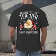 Be Nice To The Teacher Santa Is Watching School Christmas Men's Back Print T-Shirt, gift for family, gift for coworker Be Nice To The Teacher Santa Is Watching School Christmas Men's Back Print T-Shirt, gift for family, gift for coworker
