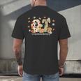 Occupational Therapy Fall Autumn Pumpkin Flower OTA Teacher Men's Back Print T-Shirt, gift for family, gift for coworker