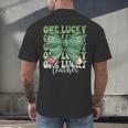 One Lucky Teacher Coquette Bow St Patricks Day Teacher Men's Back Print T-Shirt, gift for family, gift for coworker