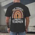 One Thankful Math Teacher Leopard Rainbow Thanksgiving Men's Back Print T-Shirt, gift for family, gift for coworker One Thankful Math Teacher Leopard Rainbow Thanksgiving Men's Back Print T-Shirt, gift for family, gift for coworker