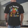 One Thankful PE Teacher Turkey Thanksgiving -Adults & Kids Classic Fit Polyester 100 Short Sleeve Men's Back Print T-Shirt, gift for family, gift for coworker