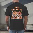 One Thankful Teacher Fall Leaves Thanksgiving Retro Men's Back Print T-Shirt, gift for family, gift for coworker One Thankful Teacher Fall Leaves Thanksgiving Retro Men's Back Print T-Shirt, gift for family, gift for coworker
