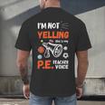 PE Teacher Voice PE Teacher School Fitness Class Men's Back Print T-Shirt, gift for family, gift for coworker